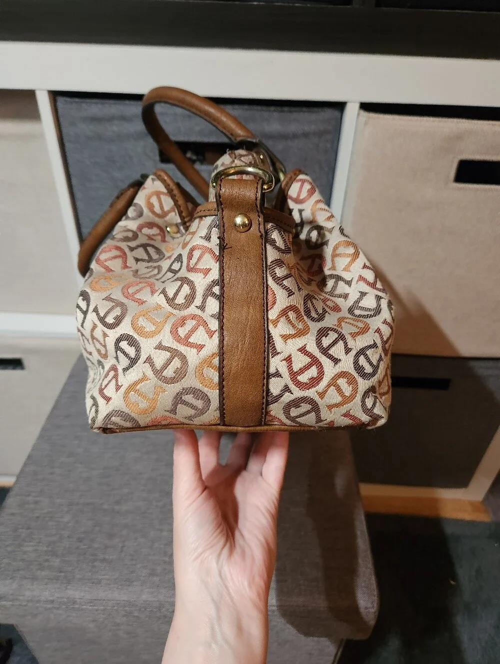 Etienne Aigner Vintage Signature Jacquard Satchel